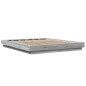 vidaXL Estructura de cama madera de ingeniería gris Sonoma 150x200 cm