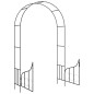 vidaXL Arco de jardín con puerta hierro negro 138x40x238 cm vidaXL Arco de jardín con puerta hierro negro 138x40x238 cm