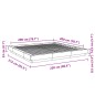 vidaXL Estructura de cama madera de ingeniería gris hormigón 200x200cm