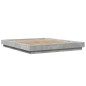 vidaXL Estructura de cama madera de ingeniería gris hormigón 150x200cm