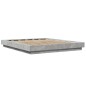 vidaXL Estructura de cama madera de ingeniería gris hormigón 150x200cm