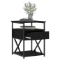 vidaXL Mesitas de noche 2 uds madera de ingeniería negro 40x42x55 cm vidaXL Mesitas de noche 2 uds madera de ingeniería negro 40x42x55 cm