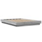 vidaXL Estructura de cama madera de ingeniería gris Sonoma 135x190 cm vidaXL Estructura de cama madera de ingeniería gris Sonoma 135x190 cm