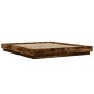 vidaXL Estructura de cama madera de ingeniería roble ahumado 160x200cm vidaXL Estructura de cama madera de ingeniería roble ahumado 160x200cm