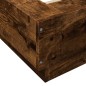 vidaXL Estructura de cama madera de ingeniería roble ahumado 160x200cm vidaXL Estructura de cama madera de ingeniería roble ahumado 160x200cm