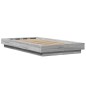 vidaXL Estructura de cama madera de ingeniería gris Sonoma 100x200 cm