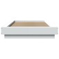 vidaXL Estructura de cama madera de ingeniería blanca 100x200 cm vidaXL Estructura de cama madera de ingeniería blanca 100x200 cm