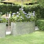 vidaXL Jardinera arriate acero recubrimiento polvo plata 152x40x68 cm vidaXL Jardinera arriate acero recubrimiento polvo plata 152x40x68 cm
