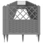 vidaXL Jardinera con clavijas PP gris claro 363,5x43,5x43,5 cm vidaXL Jardinera con clavijas PP gris claro 363,5x43,5x43,5 cm