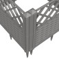 vidaXL Jardinera con clavijas PP gris claro 363,5x43,5x43,5 cm vidaXL Jardinera con clavijas PP gris claro 363,5x43,5x43,5 cm