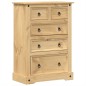 vidaXL Cómoda cajonera Corona madera maciza de pino 80x43x114 cm vidaXL Cómoda cajonera Corona madera maciza de pino 80x43x114 cm