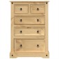 vidaXL Cómoda cajonera Corona madera maciza de pino 80x43x114 cm vidaXL Cómoda cajonera Corona madera maciza de pino 80x43x114 cm