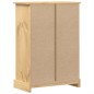 vidaXL Cómoda cajonera Corona madera maciza de pino 80x43x114 cm vidaXL Cómoda cajonera Corona madera maciza de pino 80x43x114 cm