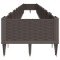 vidaXL Jardinera con clavijas PP marrón 362,5x42,5x28,5 cm