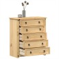 vidaXL Cómoda cajonera Corona madera maciza de pino 80x40x89 cm