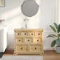 vidaXL Cómoda cajonera Corona madera maciza de pino 103x46x83 cm vidaXL Cómoda cajonera Corona madera maciza de pino 103x46x83 cm