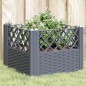 vidaXL Jardinera con clavijas PP gris 43,5x43,5x43,5 cm