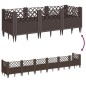 vidaXL Jardinera con clavijas PP marrón 123,5x43,5x43,5 cm vidaXL Jardinera con clavijas PP marrón 123,5x43,5x43,5 cm