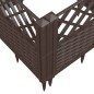vidaXL Jardinera con clavijas PP marrón 123,5x43,5x43,5 cm vidaXL Jardinera con clavijas PP marrón 123,5x43,5x43,5 cm