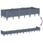 vidaXL Jardinera con clavijas PP gris 125x40x28,5 cm vidaXL Jardinera con clavijas PP gris 125x40x28,5 cm