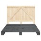 vidaXL Estructura de cama con cabecero madera pino gris 140x200 cm vidaXL Estructura de cama con cabecero madera pino gris 140x200 cm