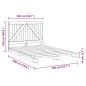 vidaXL Estructura de cama con cabecero madera pino gris 140x200 cm vidaXL Estructura de cama con cabecero madera pino gris 140x200 cm