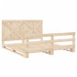 vidaXL Estructura de cama con cabecero madera maciza de pino 200x200cm vidaXL Estructura de cama con cabecero madera maciza de pino 200x200cm