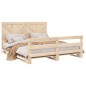 vidaXL Estructura de cama con cabecero madera maciza de pino 200x200cm vidaXL Estructura de cama con cabecero madera maciza de pino 200x200cm