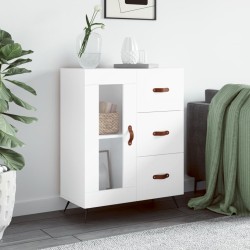 vidaXL Aparador de madera de ingeniería blanco 69,5x34x90 cm