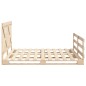 vidaXL Estructura de cama con cabecero madera maciza de pino 200x200cm vidaXL Estructura de cama con cabecero madera maciza de pino 200x200cm