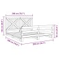 vidaXL Estructura de cama con cabecero madera maciza de pino 200x200cm vidaXL Estructura de cama con cabecero madera maciza de pino 200x200cm