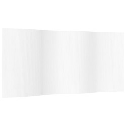 vidaXL Biombo divisor de bambú blanco 165x400 cm