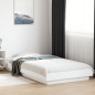 vidaXL Estructura de cama con LED madera ingeniería blanco 90x190 cm