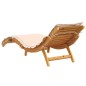vidaXL Tumbona con cojín beige madera maciza de acacia vidaXL Tumbona con cojín beige madera maciza de acacia