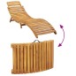 vidaXL Tumbona con cojín beige madera maciza de acacia vidaXL Tumbona con cojín beige madera maciza de acacia