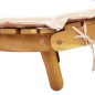 vidaXL Tumbona con cojín beige madera maciza de acacia vidaXL Tumbona con cojín beige madera maciza de acacia