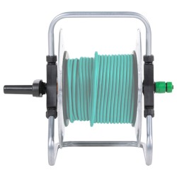 vidaXL Carrete de pared para manguera de 50 m 1/2" acero