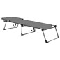 vidaXL Tumbona plegable alta para mayores aluminio gris vidaXL Tumbona plegable alta para mayores aluminio gris