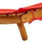 vidaXL Tumbona con cojín rojo madera maciza de acacia vidaXL Tumbona con cojín rojo madera maciza de acacia