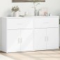 vidaXL Aparador de madera de ingeniería 2 uds blanco 60x31x70 cm vidaXL Aparador de madera de ingeniería 2 uds blanco 60x31x70 cm