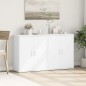 vidaXL Aparador de madera de ingeniería 2 uds blanco 60x31x70 cm vidaXL Aparador de madera de ingeniería 2 uds blanco 60x31x70 cm