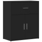 vidaXL Aparador de madera de ingeniería 2 uds negro 60x31x70 cm vidaXL Aparador de madera de ingeniería 2 uds negro 60x31x70 cm