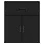 vidaXL Aparador de madera de ingeniería 2 uds negro 60x31x70 cm vidaXL Aparador de madera de ingeniería 2 uds negro 60x31x70 cm