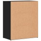 vidaXL Aparador de madera de ingeniería 2 uds negro 60x31x70 cm vidaXL Aparador de madera de ingeniería 2 uds negro 60x31x70 cm