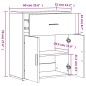 vidaXL Aparador de madera de ingeniería 2 uds negro 60x31x70 cm vidaXL Aparador de madera de ingeniería 2 uds negro 60x31x70 cm