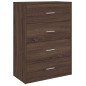 vidaXL Aparadores 2 uds madera de ingeniería marrón roble 60x31x84 cm vidaXL Aparadores 2 uds madera de ingeniería marrón roble 60x31x84 cm
