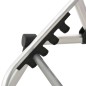 vidaXL Tumbona plegable alta para mayores aluminio gris vidaXL Tumbona plegable alta para mayores aluminio gris
