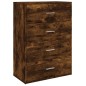 vidaXL Aparadores 2 uds madera de ingeniería roble ahumado 60x31x84 cm vidaXL Aparadores 2 uds madera de ingeniería roble ahumado 60x31x84 cm
