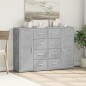 vidaXL Aparadores 2 uds madera de ingeniería gris hormigón 60x31x84 cm vidaXL Aparadores 2 uds madera de ingeniería gris hormigón 60x31x84 cm