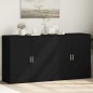 vidaXL Aparadores 2 unidades madera de ingeniería negro 79x38x80 cm vidaXL Aparadores 2 unidades madera de ingeniería negro 79x38x80 cm